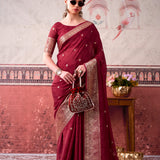 Lightweight Chinon Royal Zari Saree
