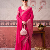 Lightweight Chinon Royal Zari Saree