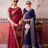 Lightweight Chinon Royal Zari Saree