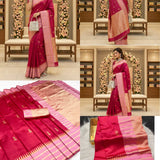 Rani Pink Soft Silk Saree