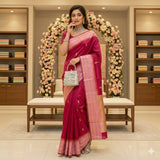 Rani Pink Soft Silk Saree