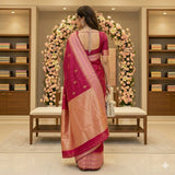 Rani Pink Soft Silk Saree
