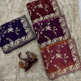 Heavy Designer Embroidered Silk Saree