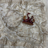 Heavy Designer Embroidered Silk Saree