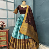 Traditional Kanchi Checks Lehenga