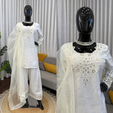 White Effortless Top Salwar
