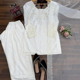 White Effortless Top Salwar