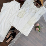 White Effortless Top Salwar