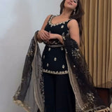 Fancy Black Georgette Suit