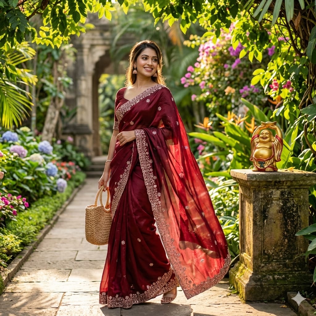 Grand Partylook Space Silk Saree