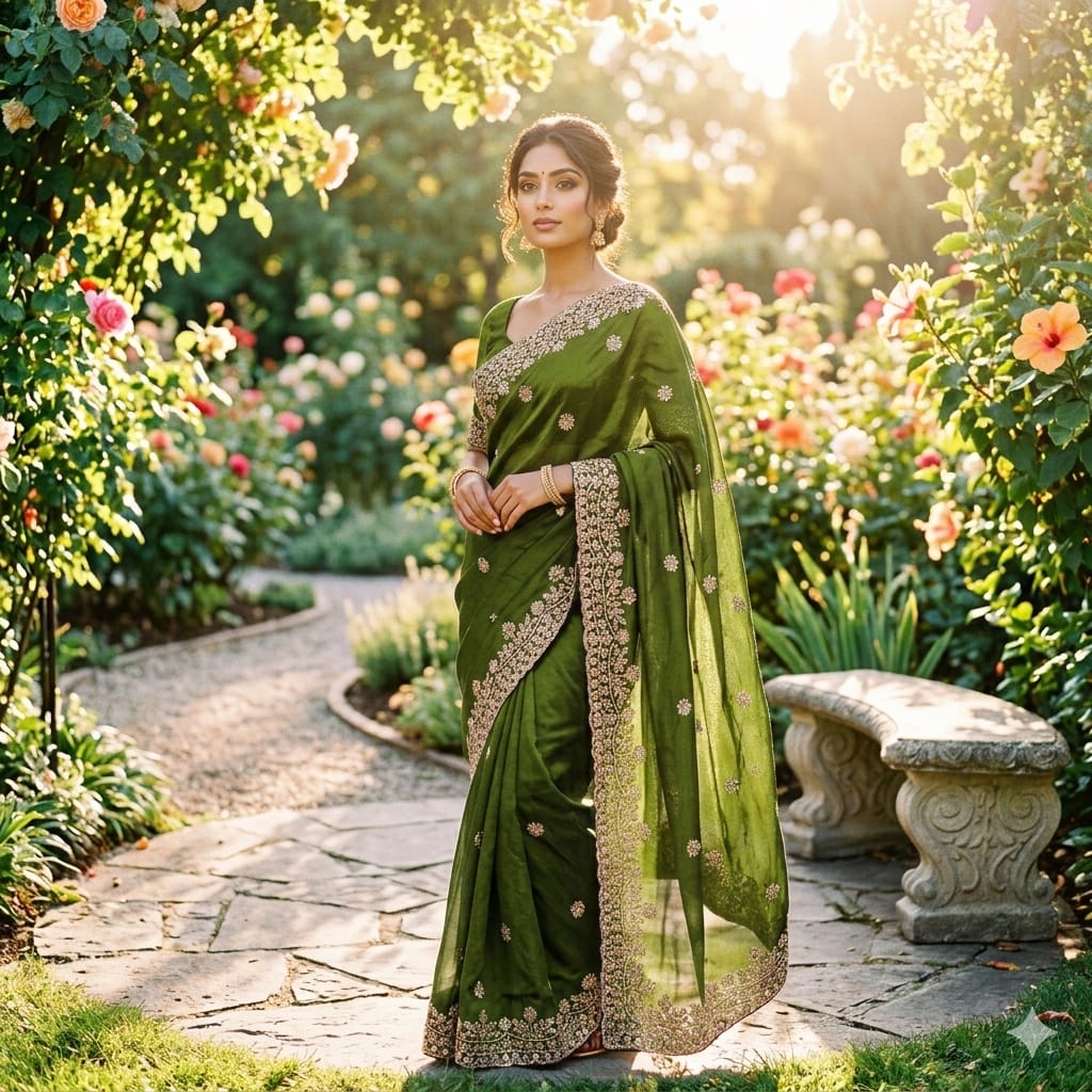 Grand Partylook Space Silk Saree
