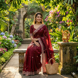Grand Partylook Space Silk Saree