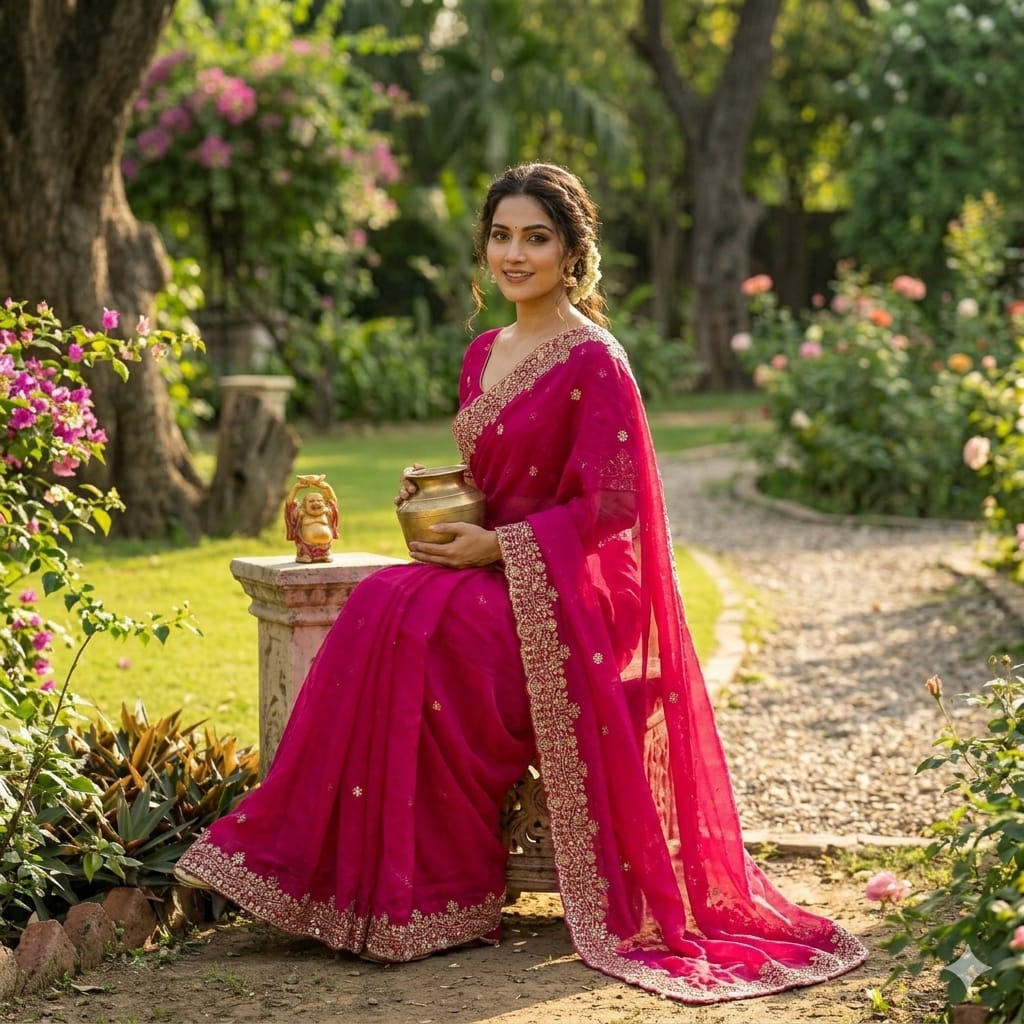 Grand Partylook Space Silk Saree