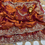 Designer Bridal Gold Beadwork Saree