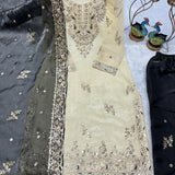 Designer Embroidered Silk Top Plazzo