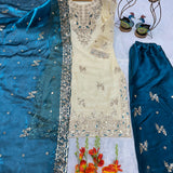 Designer Embroidered Silk Top Plazzo