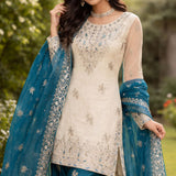 Designer Embroidered Silk Top Plazzo