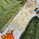 Designer Embroidered Silk Top Plazzo