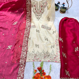 Designer Embroidered Silk Top Plazzo