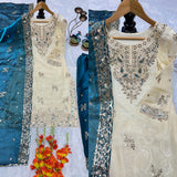 Designer Embroidered Silk Top Plazzo