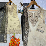 Designer Embroidered Silk Top Plazzo