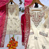 Designer Embroidered Silk Top Plazzo