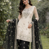 Designer Embroidered Silk Top Plazzo