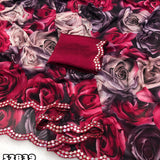 Designer Floral Print Georgette Saree