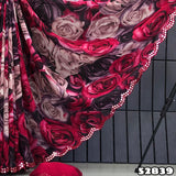 Designer Floral Print Georgette Saree