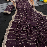 Manki Blooming Vichitra Silk Saree