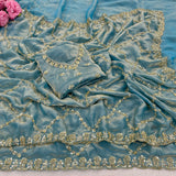 Shiny Fandy Satin Silk Saree