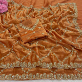 Shiny Fandy Satin Silk Saree