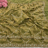 Shiny Fandy Satin Silk Saree