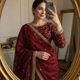 Classy Space Silk Satin Saree