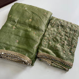 Classy Space Silk Satin Saree