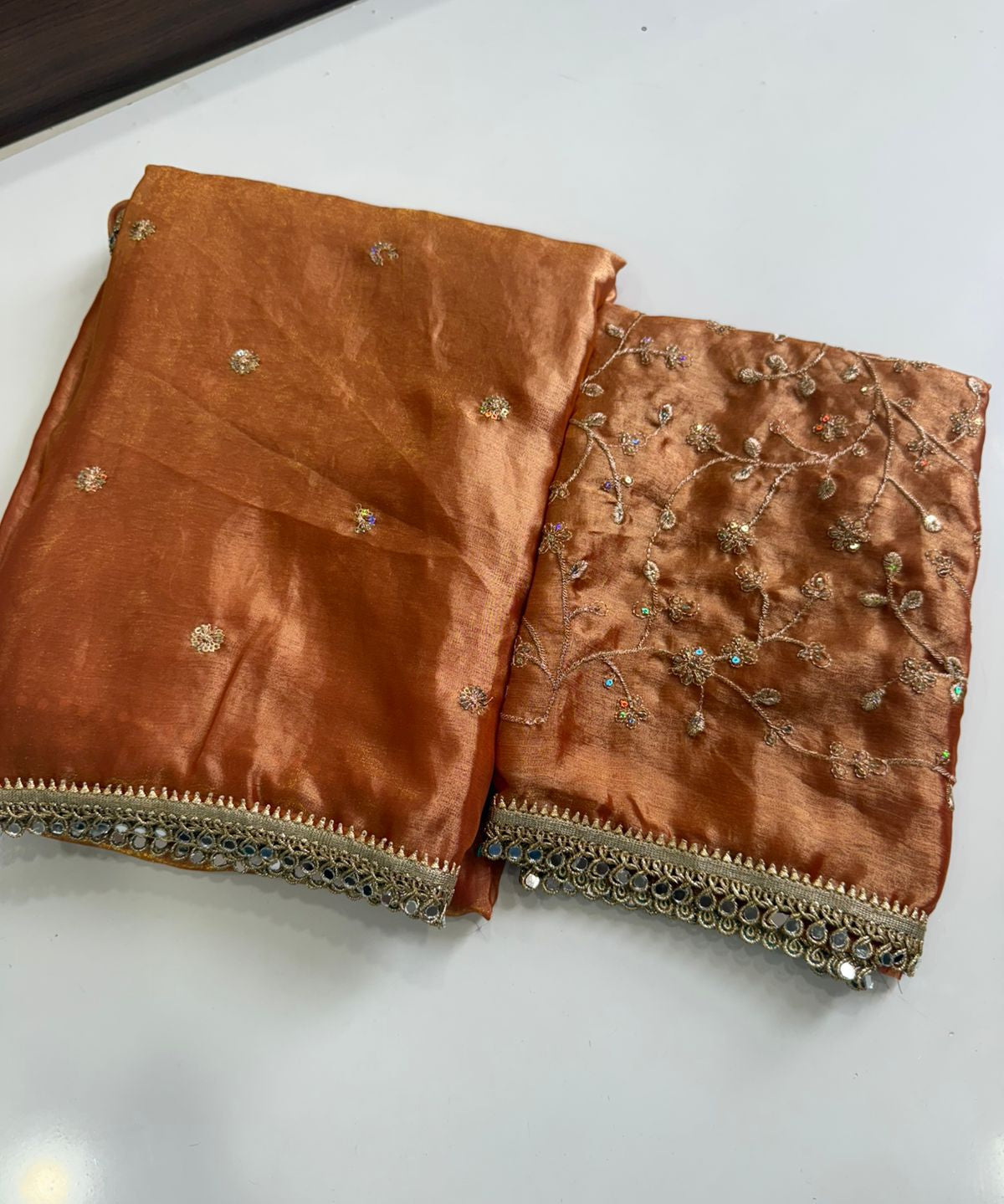 Classy Space Silk Satin Saree