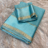 Festive Viscose Georgette Checkered Saree