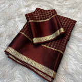 Festive Viscose Georgette Checkered Saree