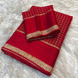 Festive Viscose Georgette Checkered Saree
