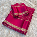 Festive Viscose Georgette Checkered Saree