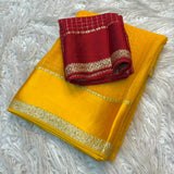 Festive Viscose Georgette Checkered Saree