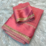 Festive Viscose Georgette Checkered Saree