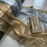 Viscose Organza Dual Tone Saree