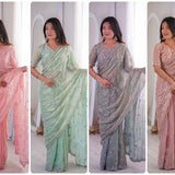 Premium Two Tone Fandy Silk Saree