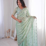 Premium Two Tone Fandy Silk Saree