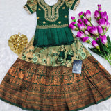 Traditional Banglori Silk Kids Lehenga