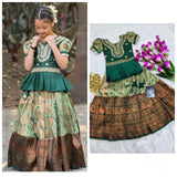 Traditional Banglori Silk Kids Lehenga