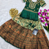 Traditional Banglori Silk Kids Lehenga