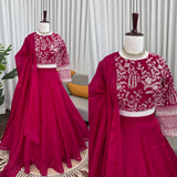 Sangeet Rani Pink Silk Lehenga Choli