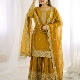 Ethnic Embroidered Silk Top Plazoo